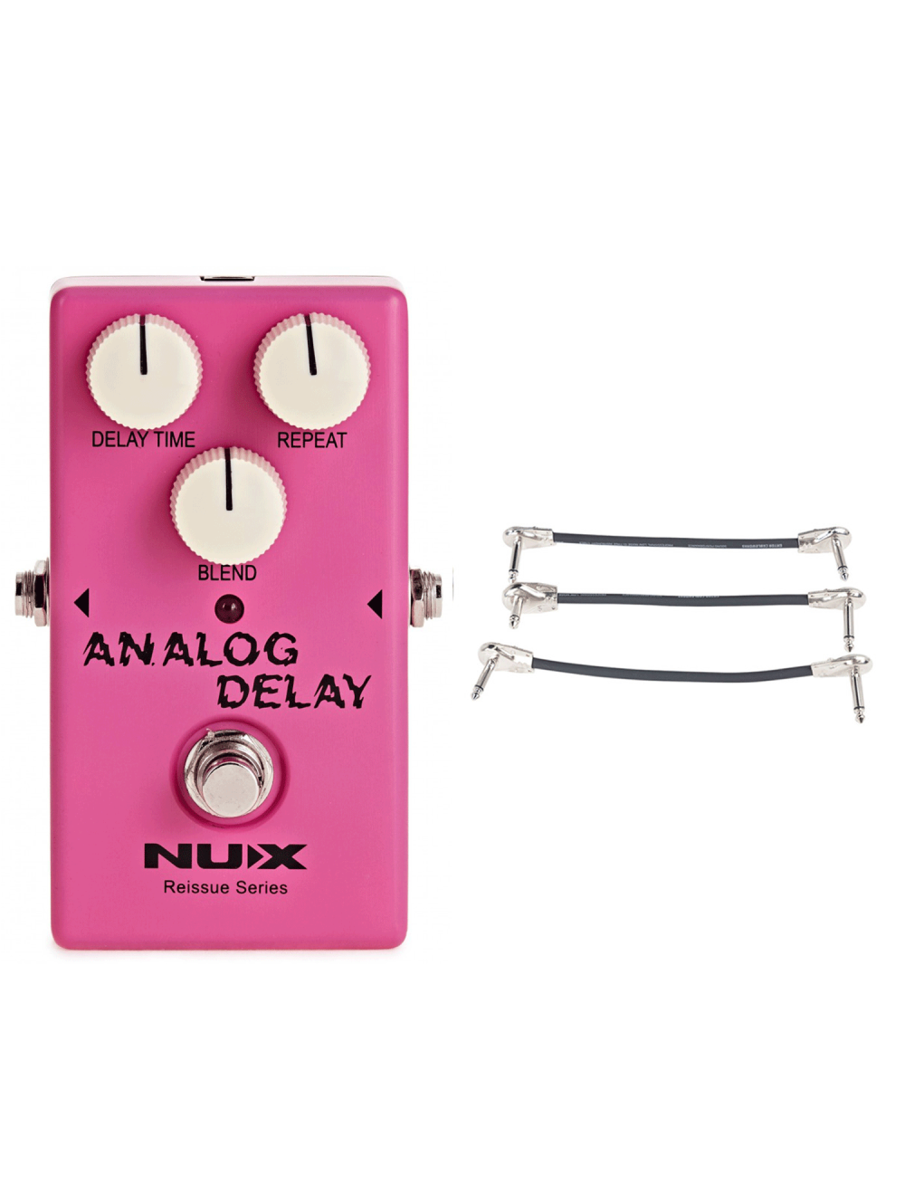 NUX Analog Delay Vintage True Analog Delay + Gator Patch Cable 3 Pack