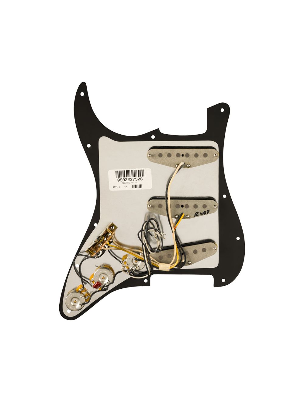 Used Fender Pre-Wired Strat Pickguard Pure Vintage '65 w/RWRP Mid - Black