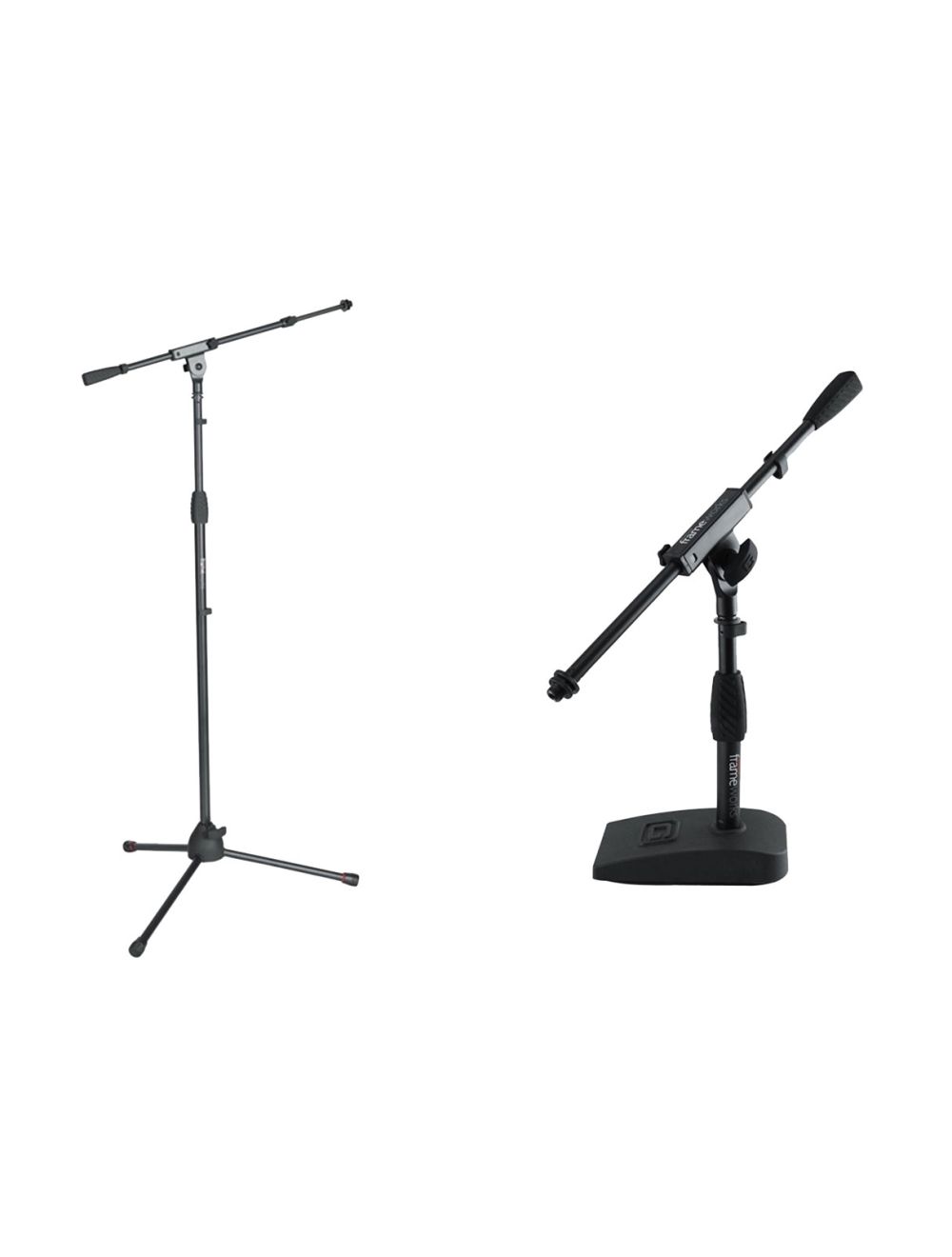 Gator Frameworks GFW-MIC-2020 Mic Stand (x2) + GFW-MIC-0821 Bass Drum/Amp Stand (x2)