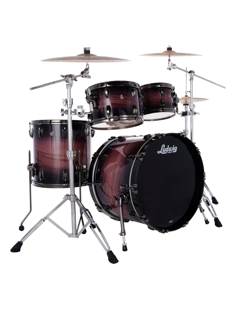 Ludwig Ambrosia Maple Exotic Studio 4-Pc Shell Pack w/22" Kick - Amethyst Burst