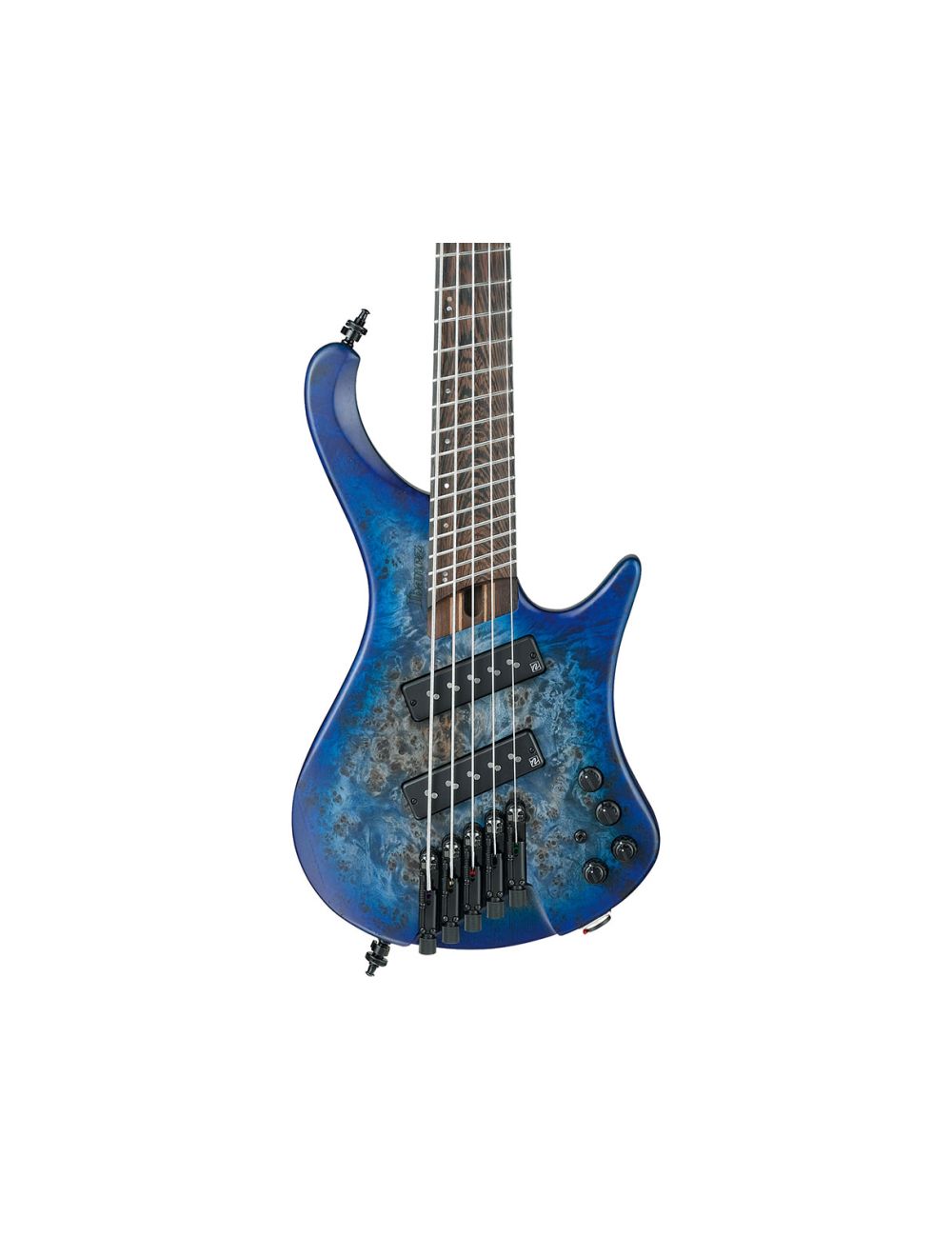 Used Ibanez EHB1505MSPLF EHB Headless 5-String MS - Pacific Blue Burst Flat