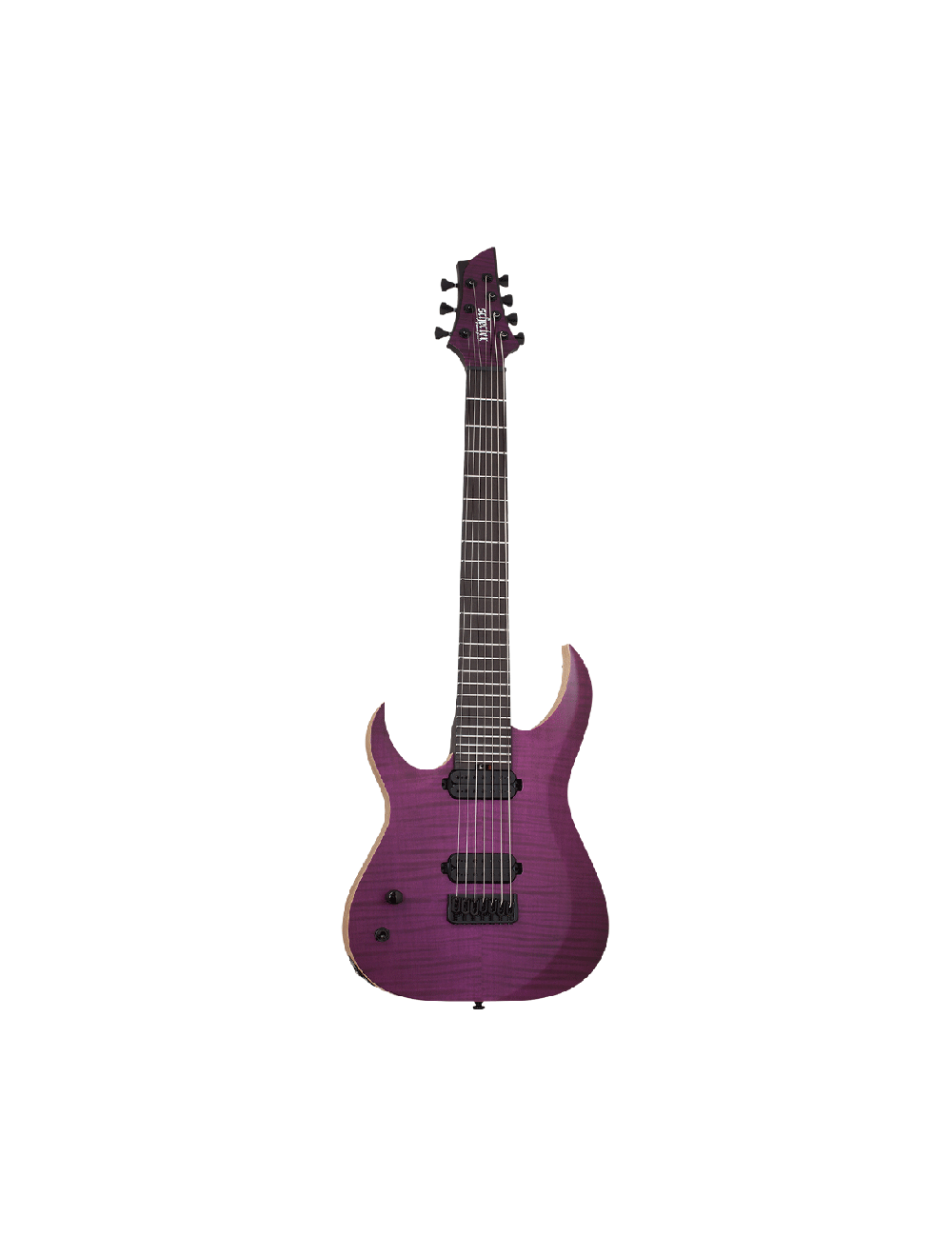 Schecter John Browne Tao-7 LH Signature Guitar - Satin Trans Purple