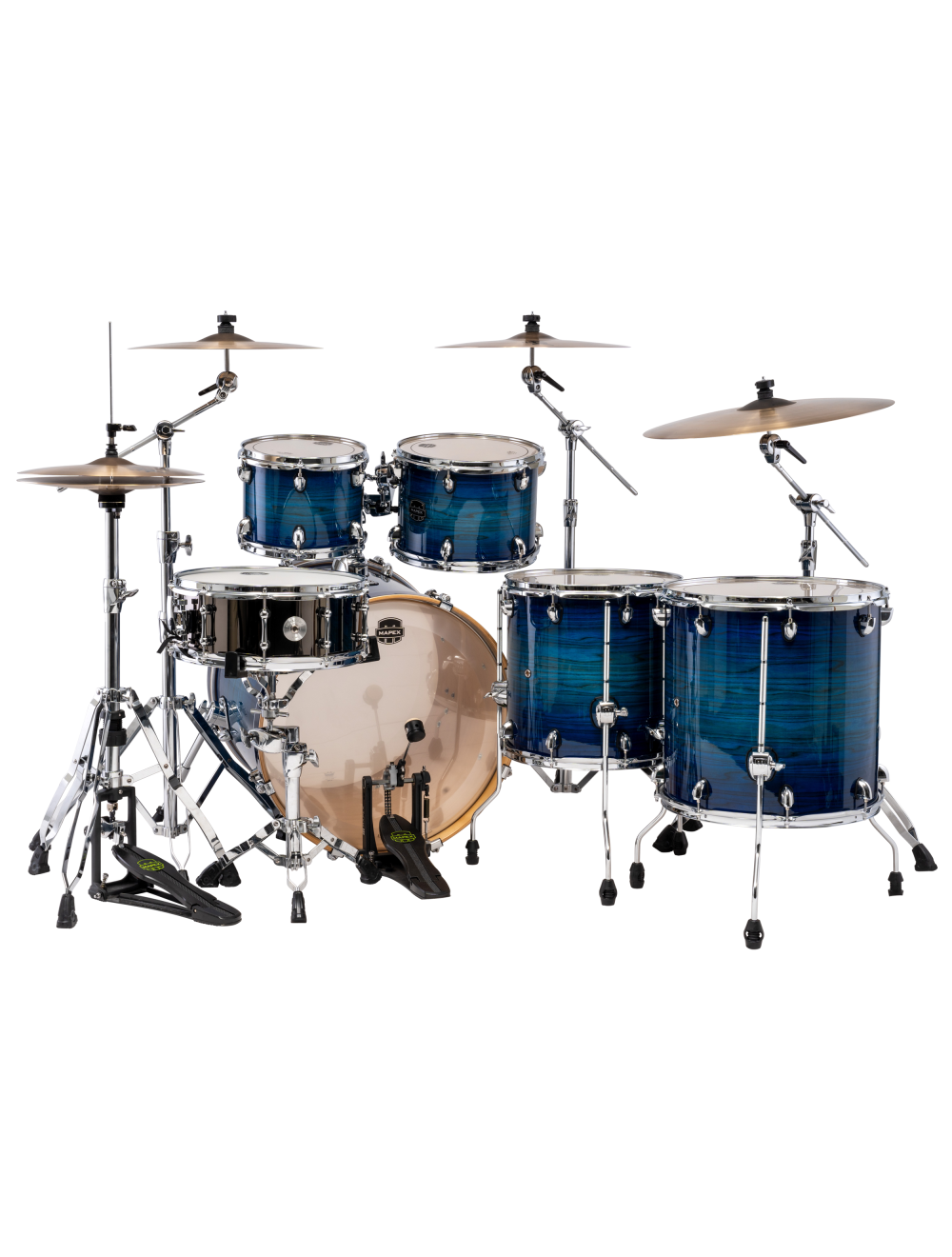 Mapex Armory Studioease 6-Pc Shell Pack w/ 22" Kick - Blue Wave Burst