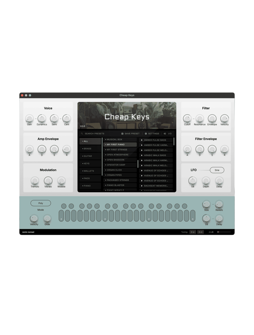 SONIC MARKET Cheap Keys Virtual Instrument