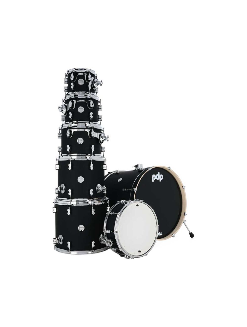 PDP Concept Series 7-Piece Maple Shell Pack - Satin Black