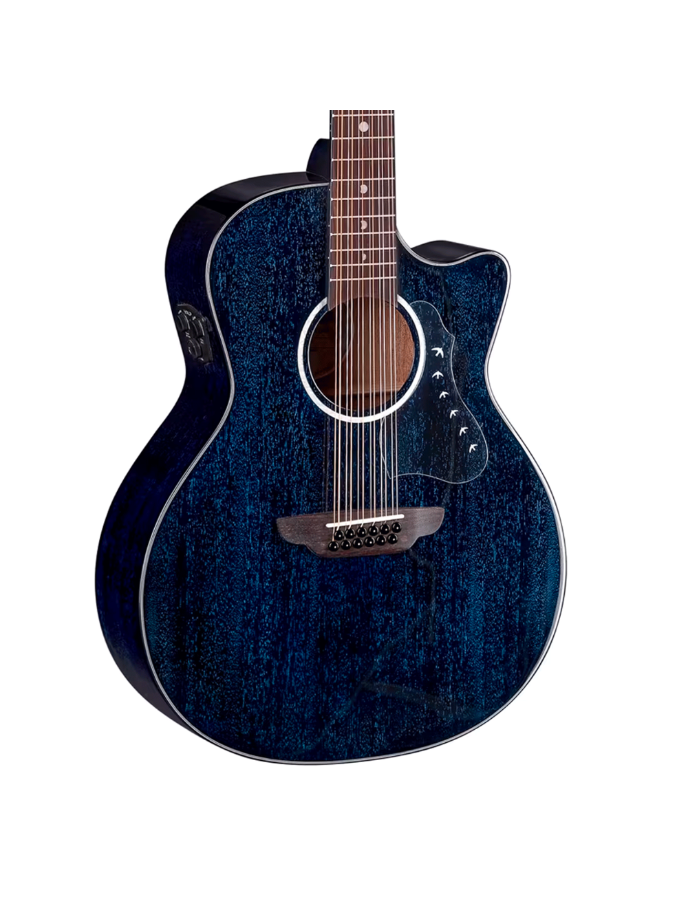 Luna Moonbird GC 12 String A/E Guitar - Midnight Blue