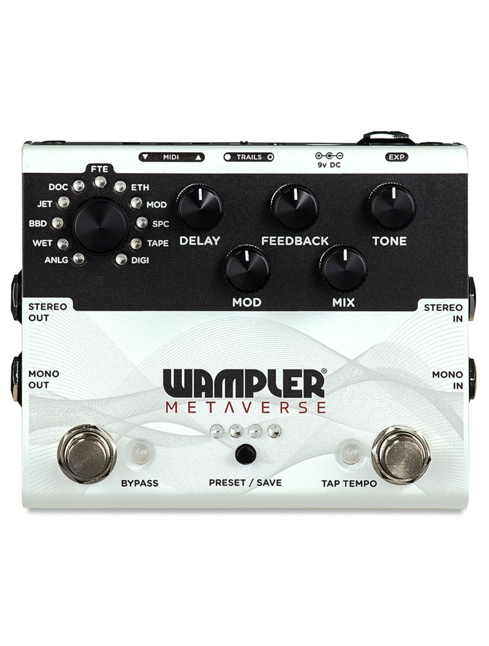 Wampler Metaverse Multi-Algorithm Delay + Gator 9V Power Combo & 3 Patch Cables