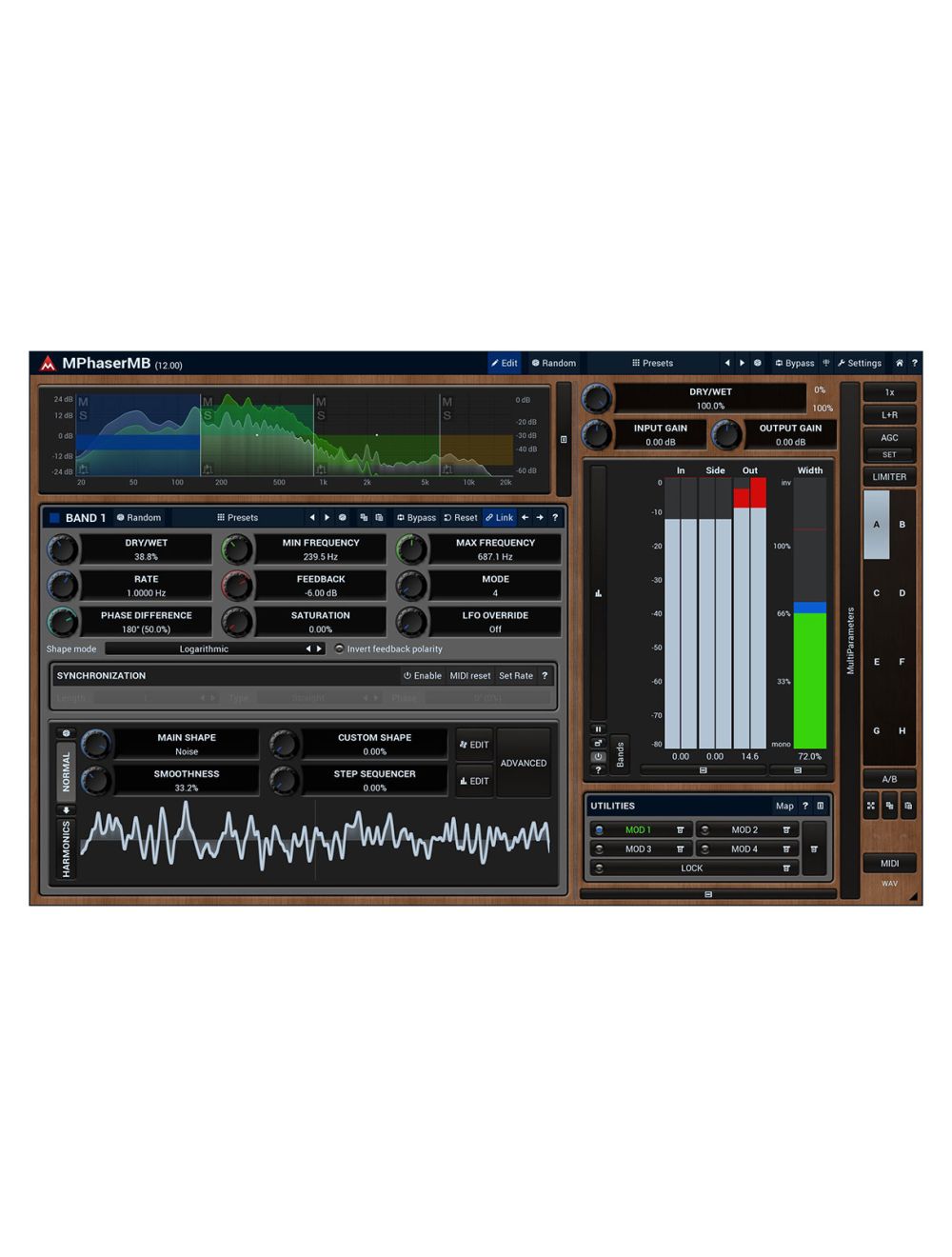 Melda MPhaserMB 6 Bands with Custom Shape