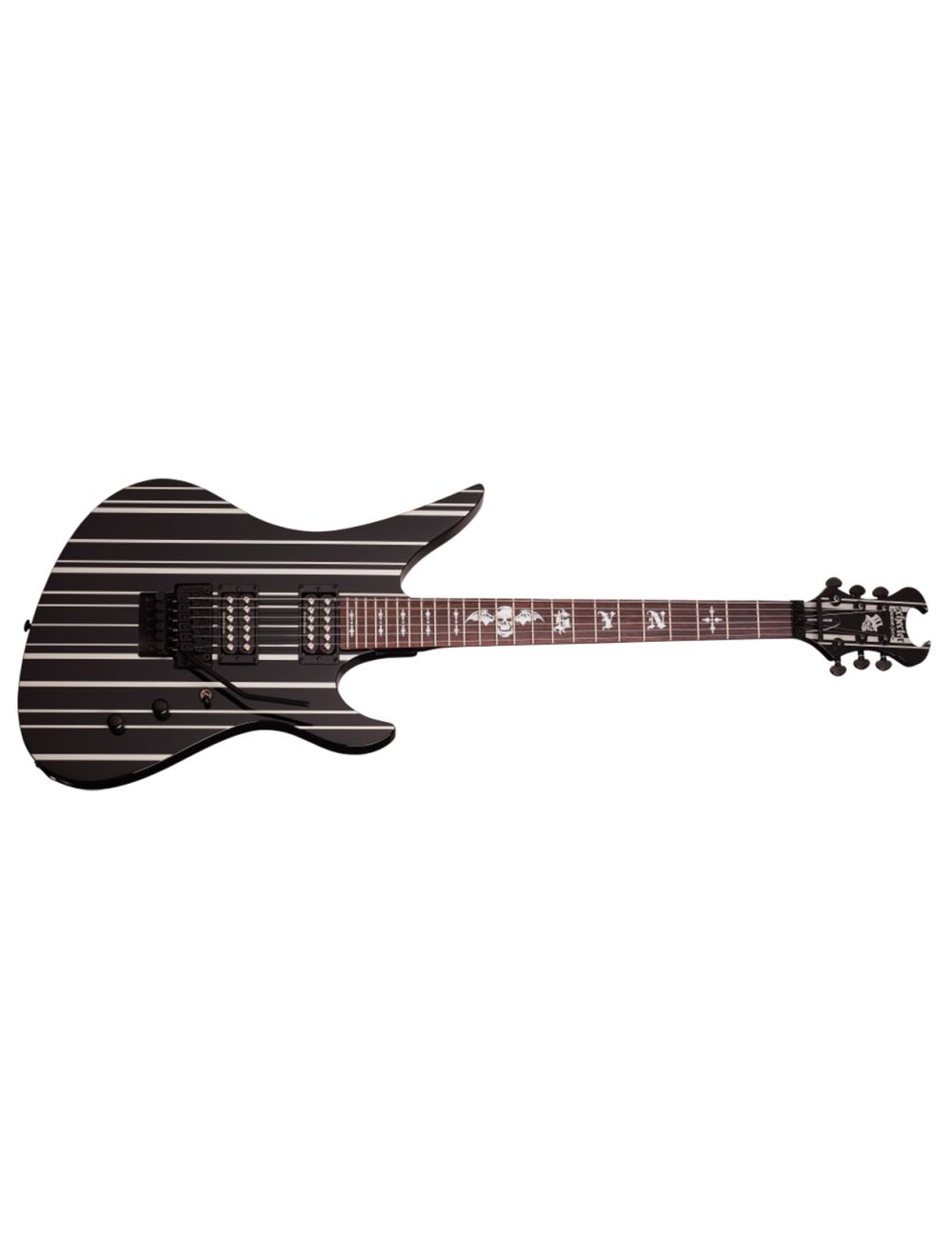 Schecter Synyster Standard Electric Guitar - Black w/ White Stripes
