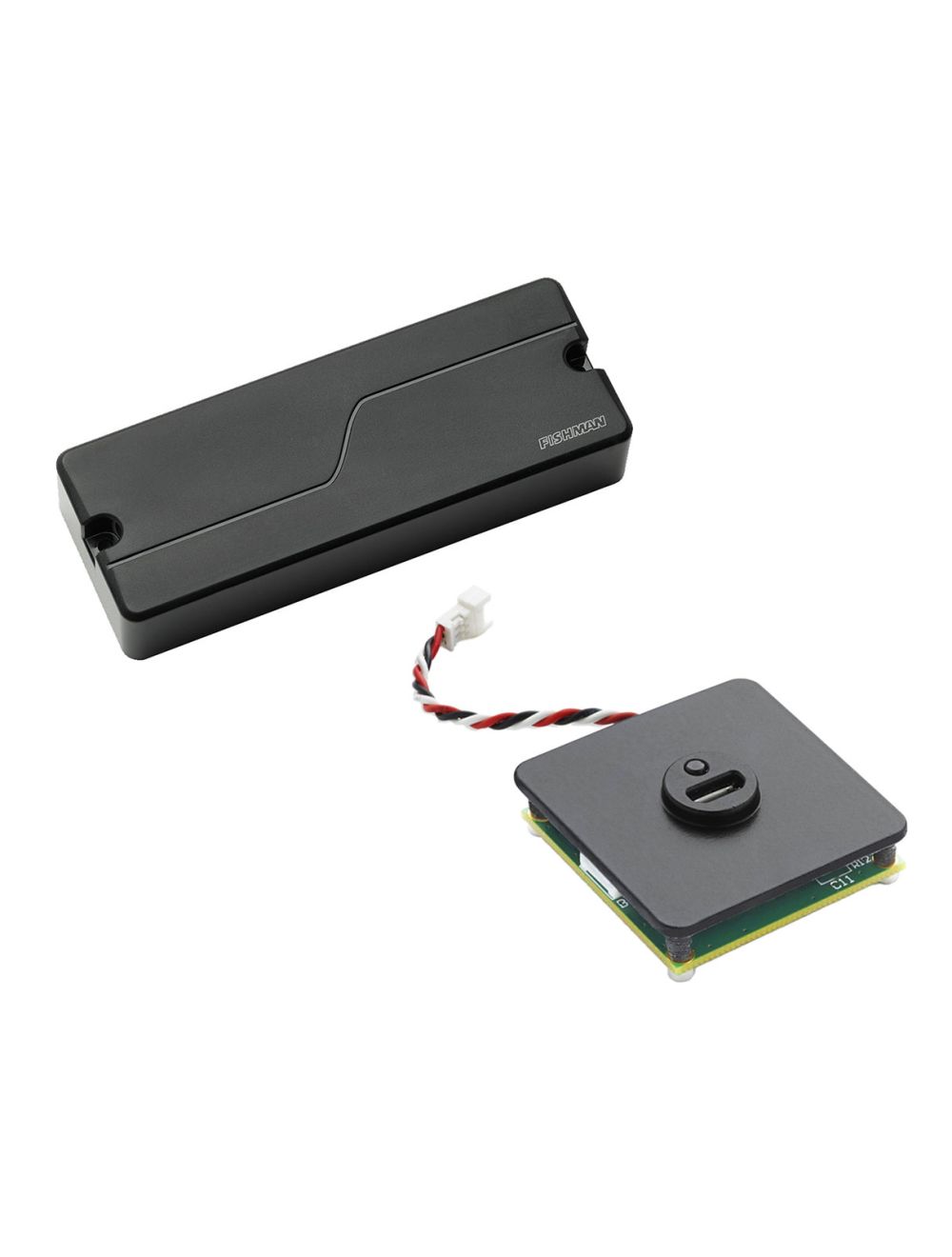 Fishman Fluence Bass 4 String Soapbar Set Black Plastic + Rechargeable Battery Pack