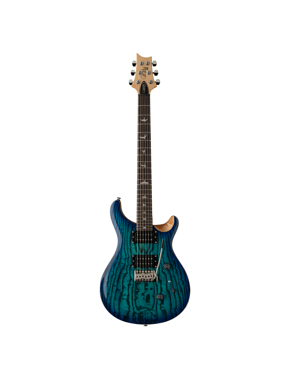 PRS SE "Exotic" Custom 24 Swamp Ash Burl Electric Guitar - Lake Blue - Open Box