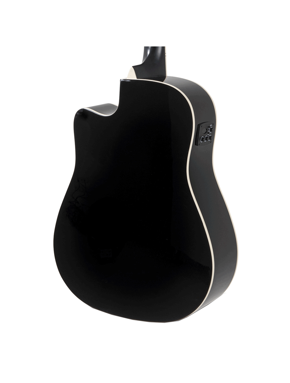 Ovation Applause AED96-5HG Classic Dreadnought A/E Guitar - Black Gloss Open Box
