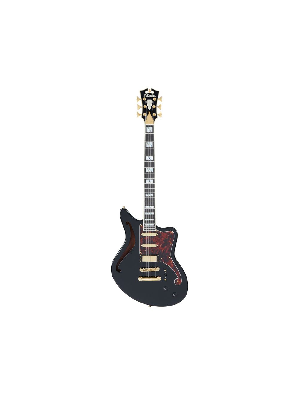 D'Angelico Deluxe Bedford SH Electric Guitar - Black