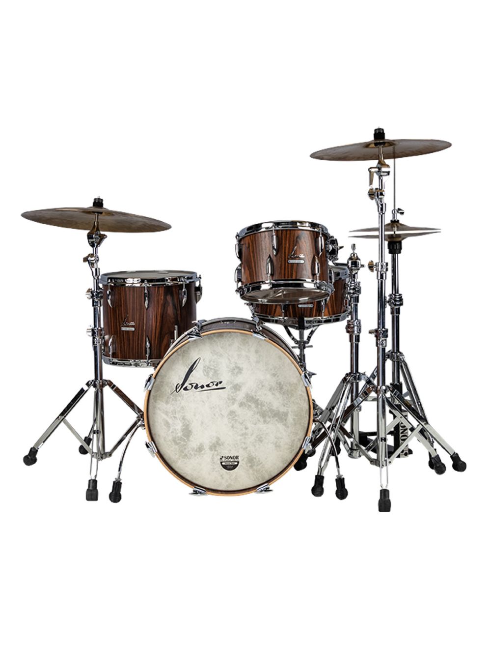 Sonor Vintage Series 3-pc Shell Pack w/ 20" Kick - Rosewood Semi-Gloss