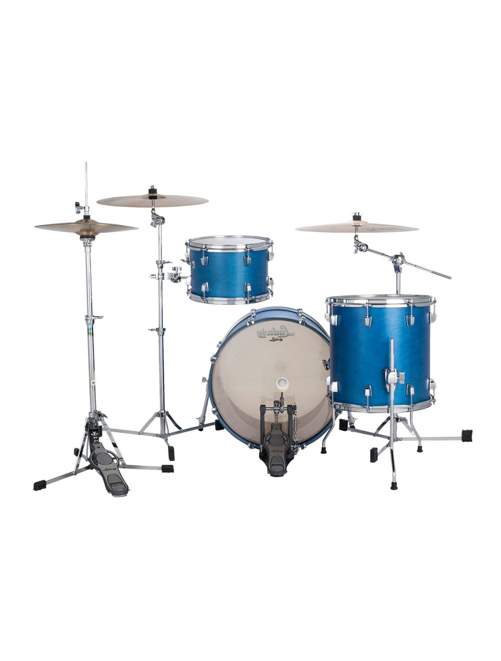 Ludwig Neusonic Downbeat 3-pc Shell Pack w/ 20" Kick - Royal Blue Stain