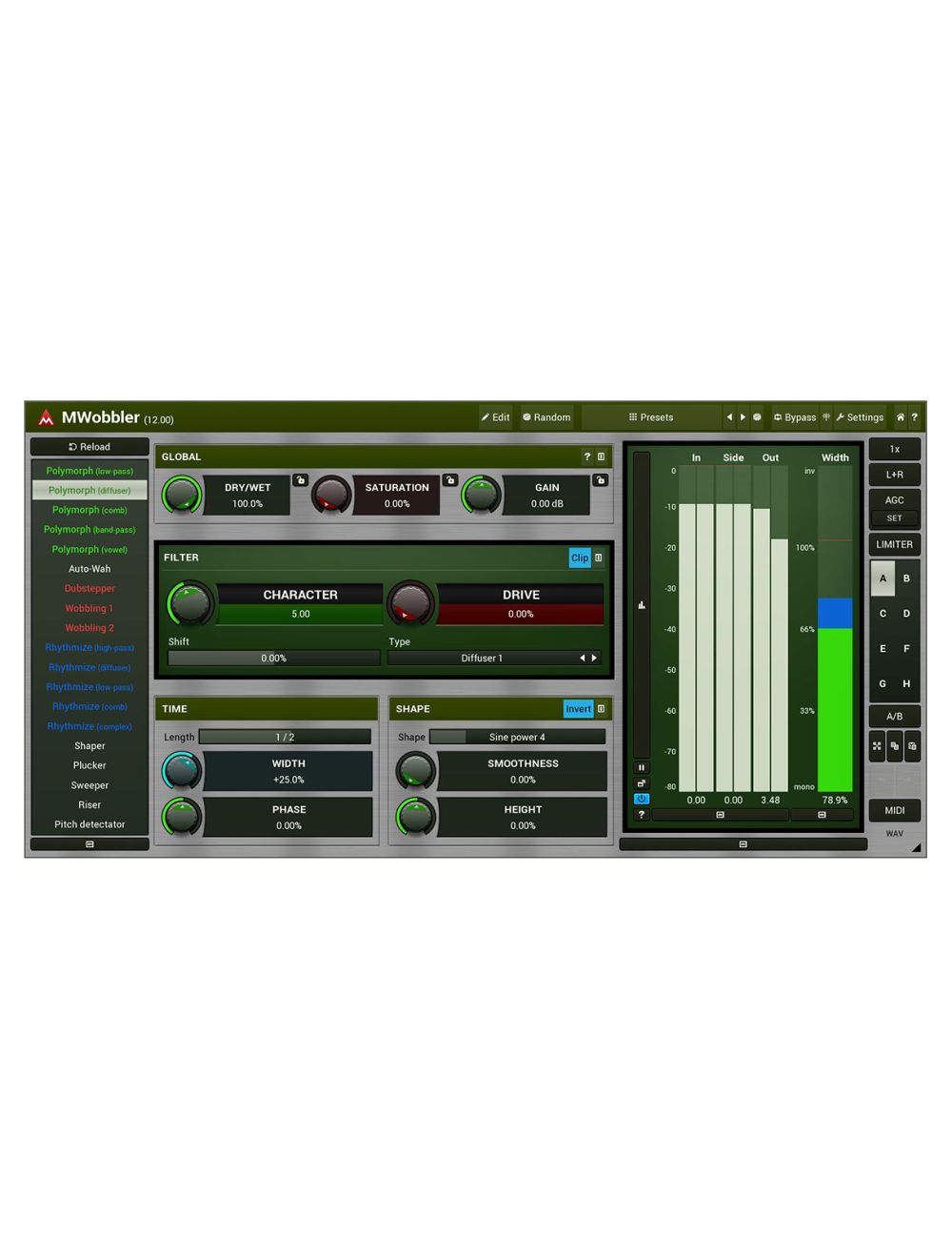 Melda MWobbler Rhythmic Pads & Drum Driven Basses