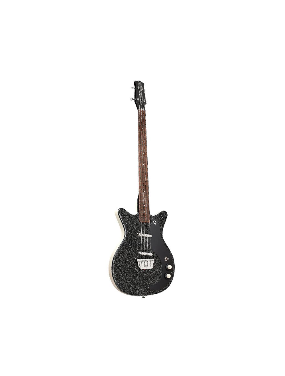 Danelectro 59DC Short Scale Bass Guitar Black Metal Flake