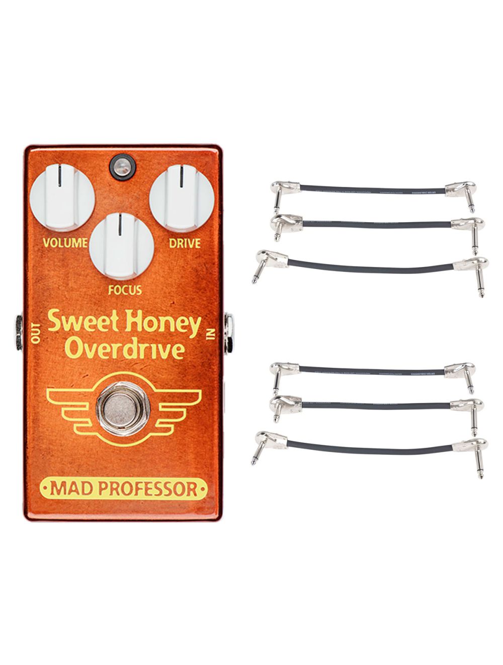 Mad Professor Sweet Honey Overdrive + 2x Gator Patch Cable 3 Pack