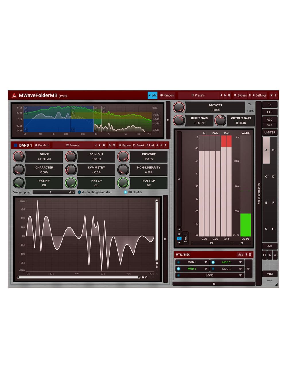 Melda MWaveFolderMB Powerful Multi-Band Distortion Module