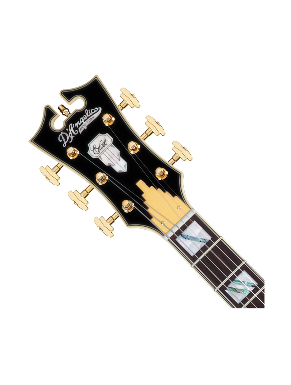 D'Angelico Excel DC Semi-Hollow w/Stop-Bar Tailpiece - Solid Black