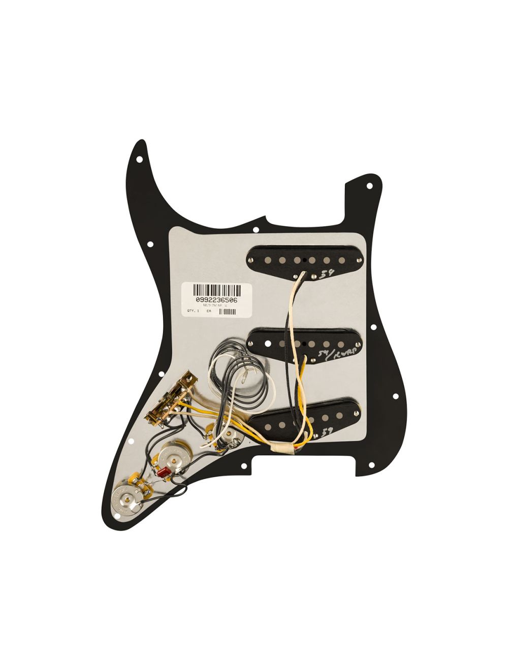 Used Fender Pre-Wired Strat Pickguard Pure Vintage '59 w/RWRP Mid - Black