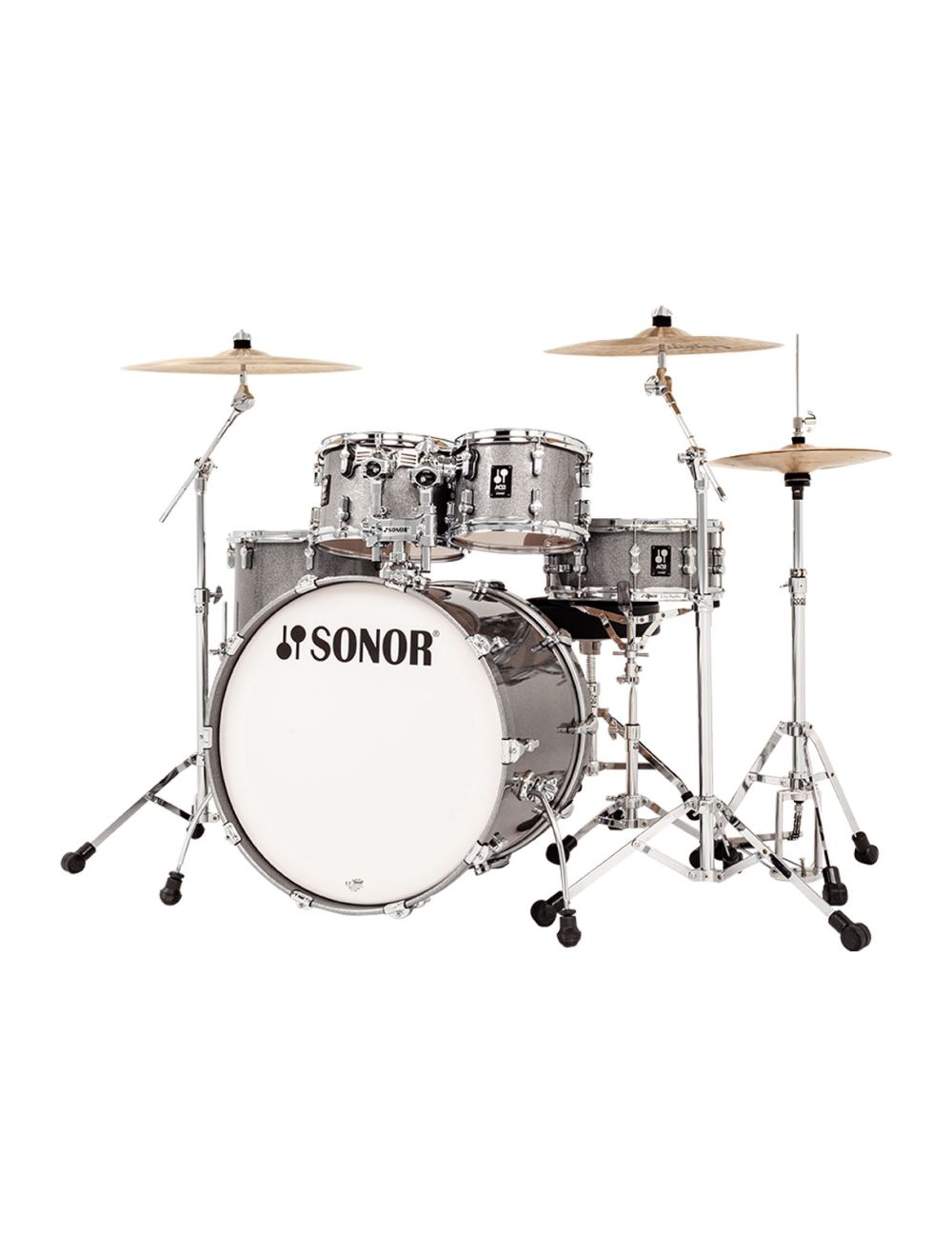 Sonor AQ2 Maple Stage 5-pc Shell Pack w/ 22" Kick - Titanium Quartz