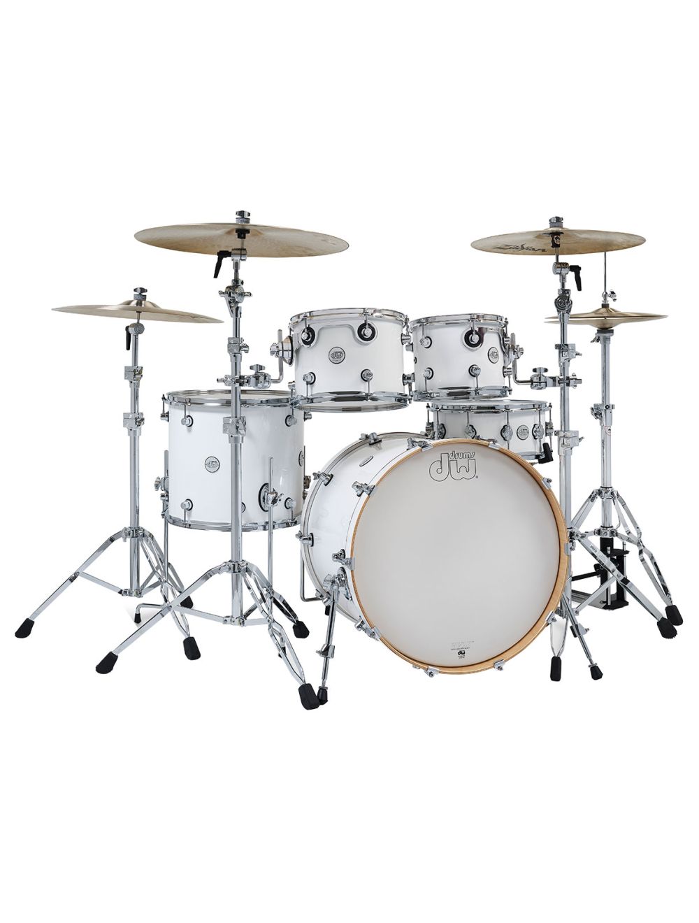 Open Box DW Design Series 4-Piece Maple Shell Pack Gloss White w/ 22" Kick