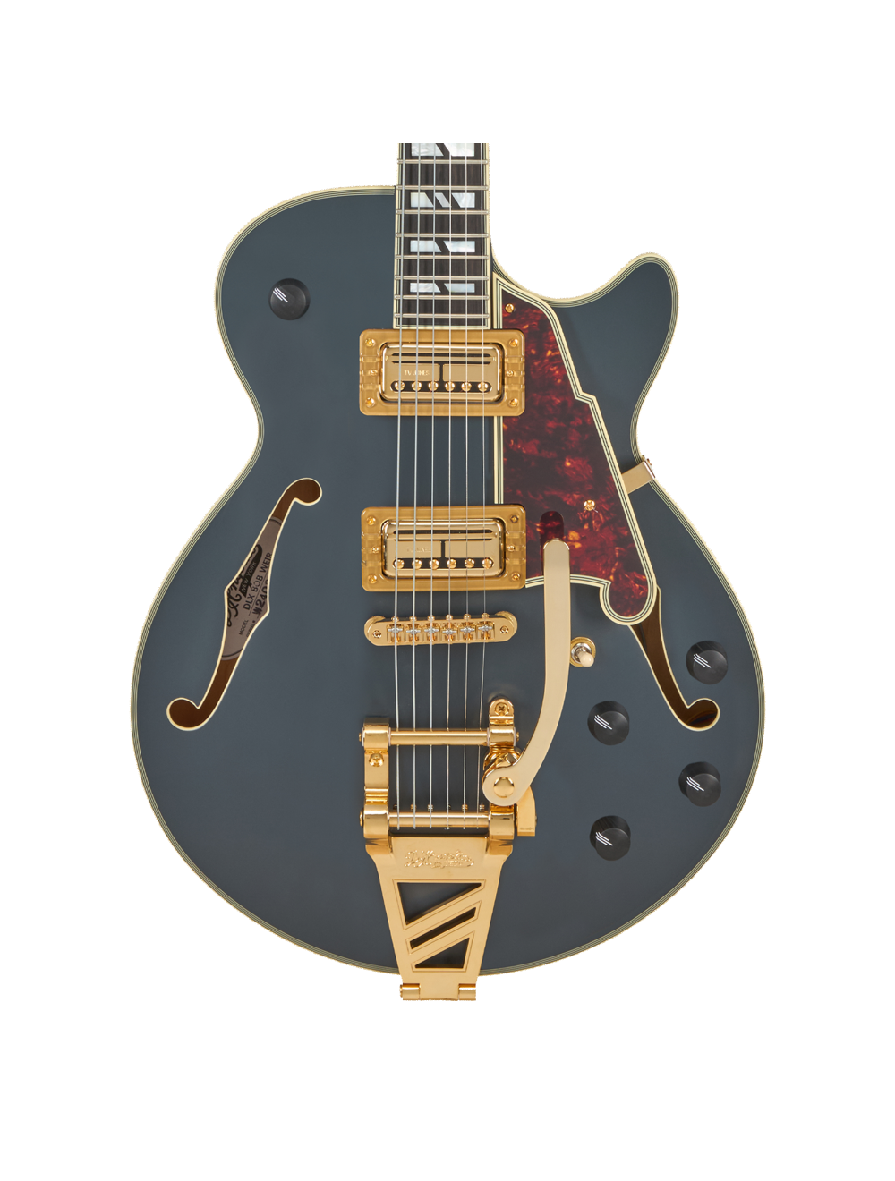 D'Angelico Deluxe Bobby Weir SS Semi-Hollow Guitar - Matte Stone