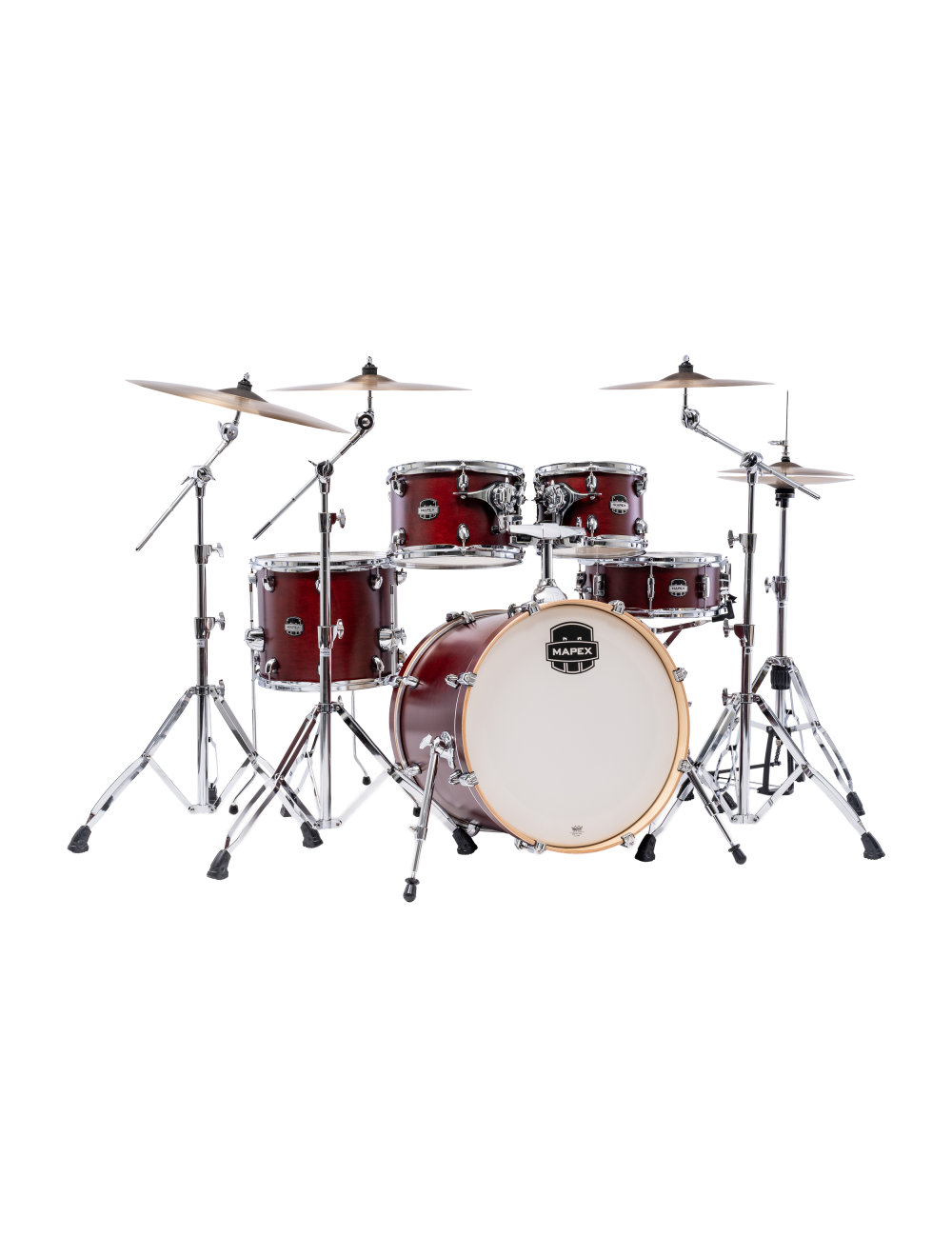 Mapex Mars Maple Fusion 5-Piece Shell Pack w/20" Kick & Snare - Merlot Satin