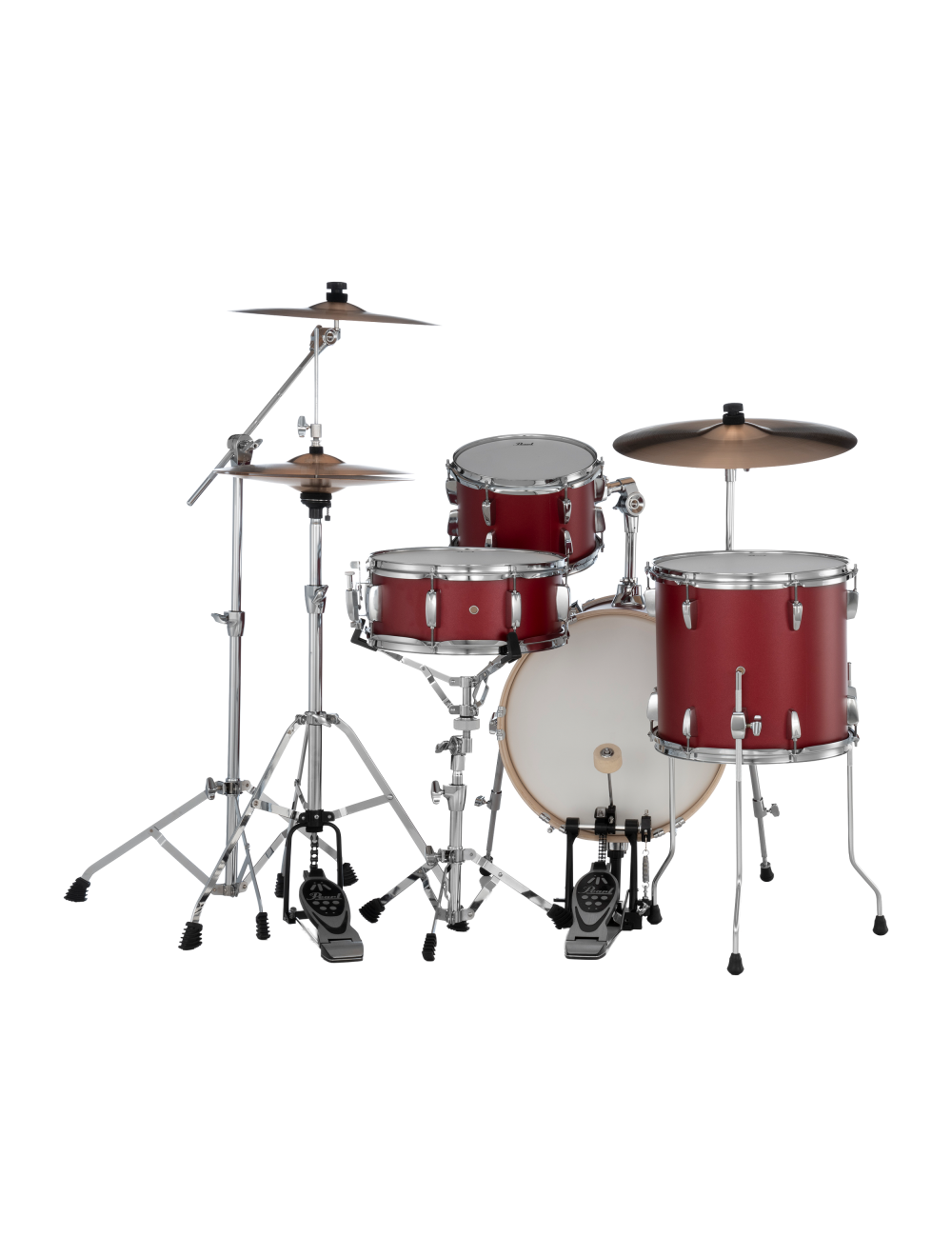 Pearl Midtown 4-piece Shell Pack w/16" Kick + Hardware - Matte Red