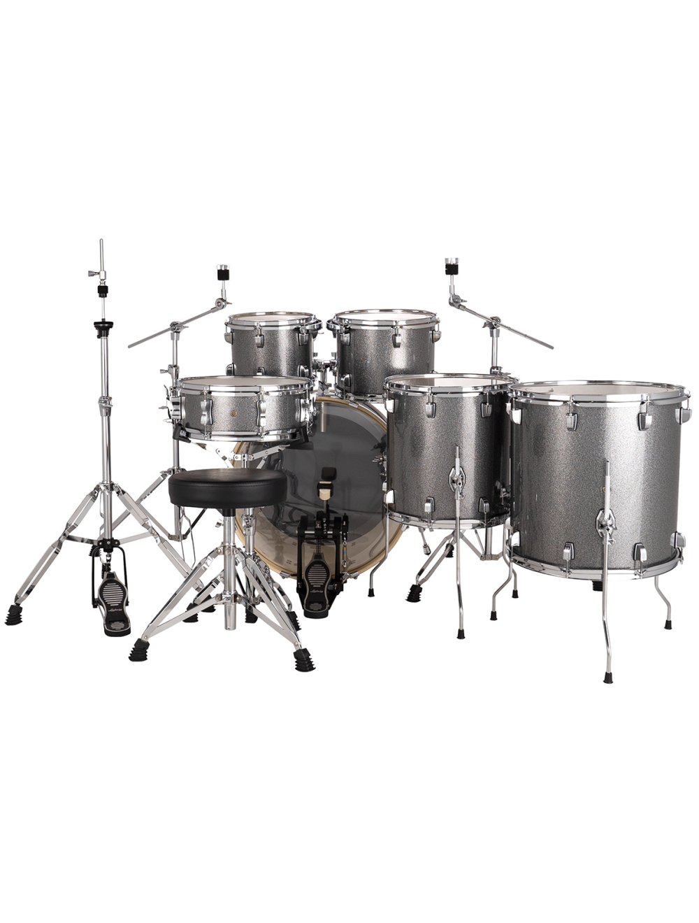 Ludwig Evolution 6-Piece Shell Pack w/22" Kick - Platinum Sparkle