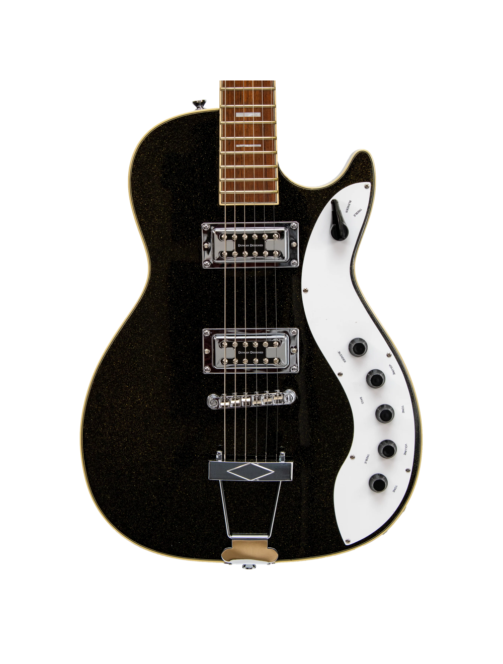 Silvertone 1423 Series Single Cut Guitar - Black Gold Flake