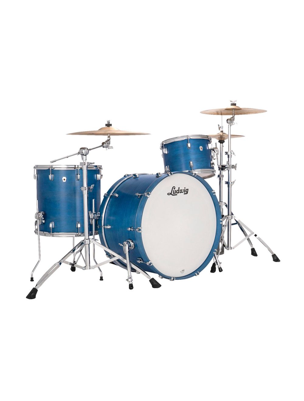 Ludwig Neusonic Pro Beat 3-pc Shell Pack w/ 24" Kick - Royal Blue Stain