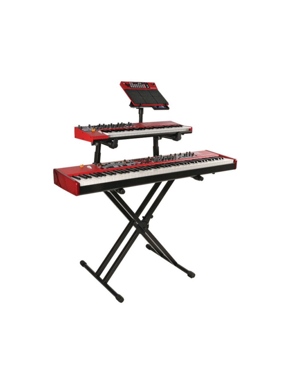 Quik Lok Pro Series Double-Braced Two-Tier X Keyboard Stand