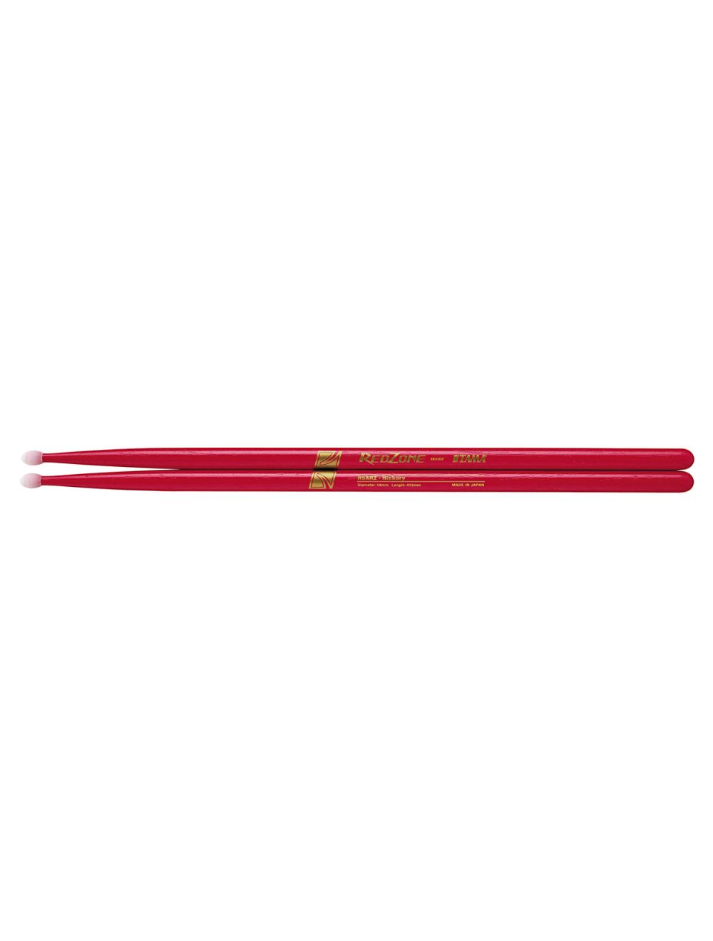 Tama RedZone Series Drumsticks - Hickory Long 5A Nylon Tip - Open Box