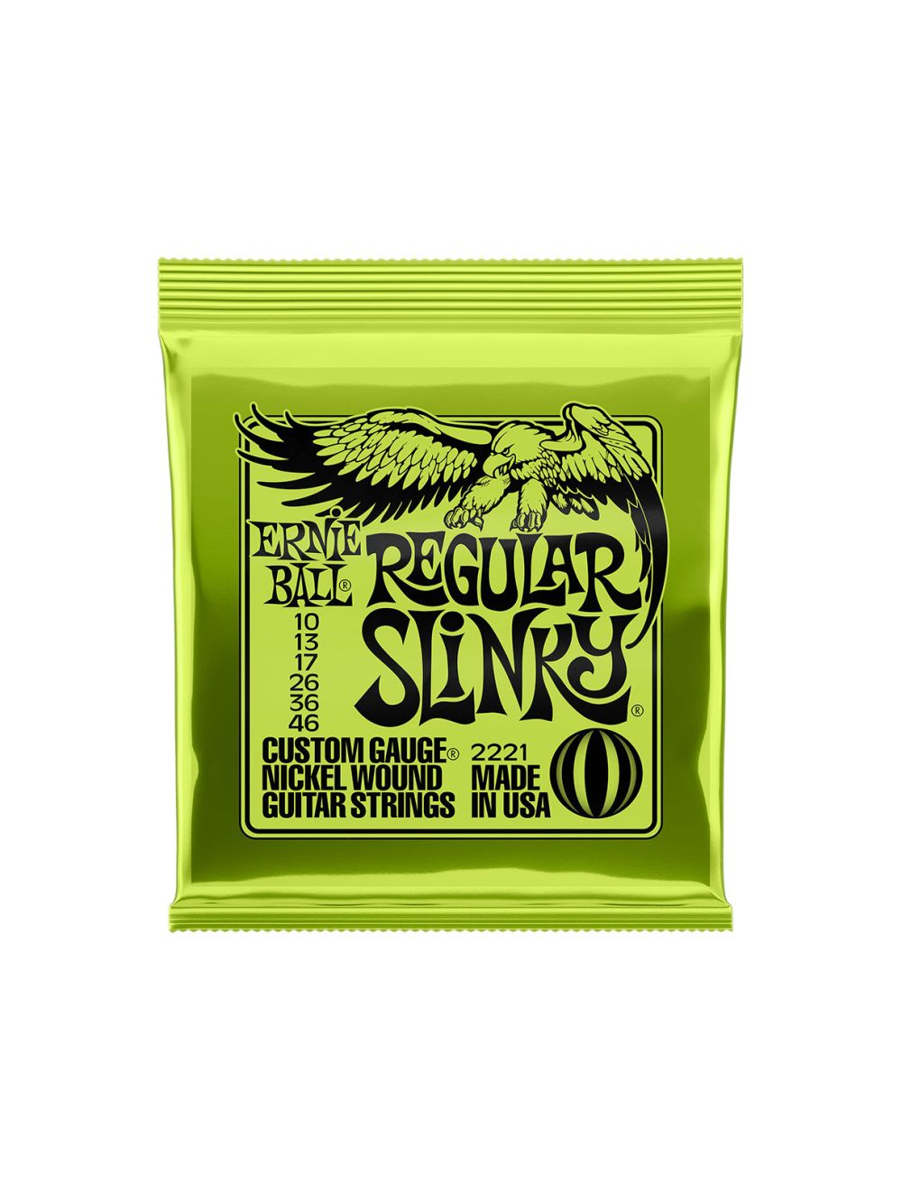 Ernie Ball Regular Slinky Nickel Wound Electric Guitar Strings 10 46 Gauge