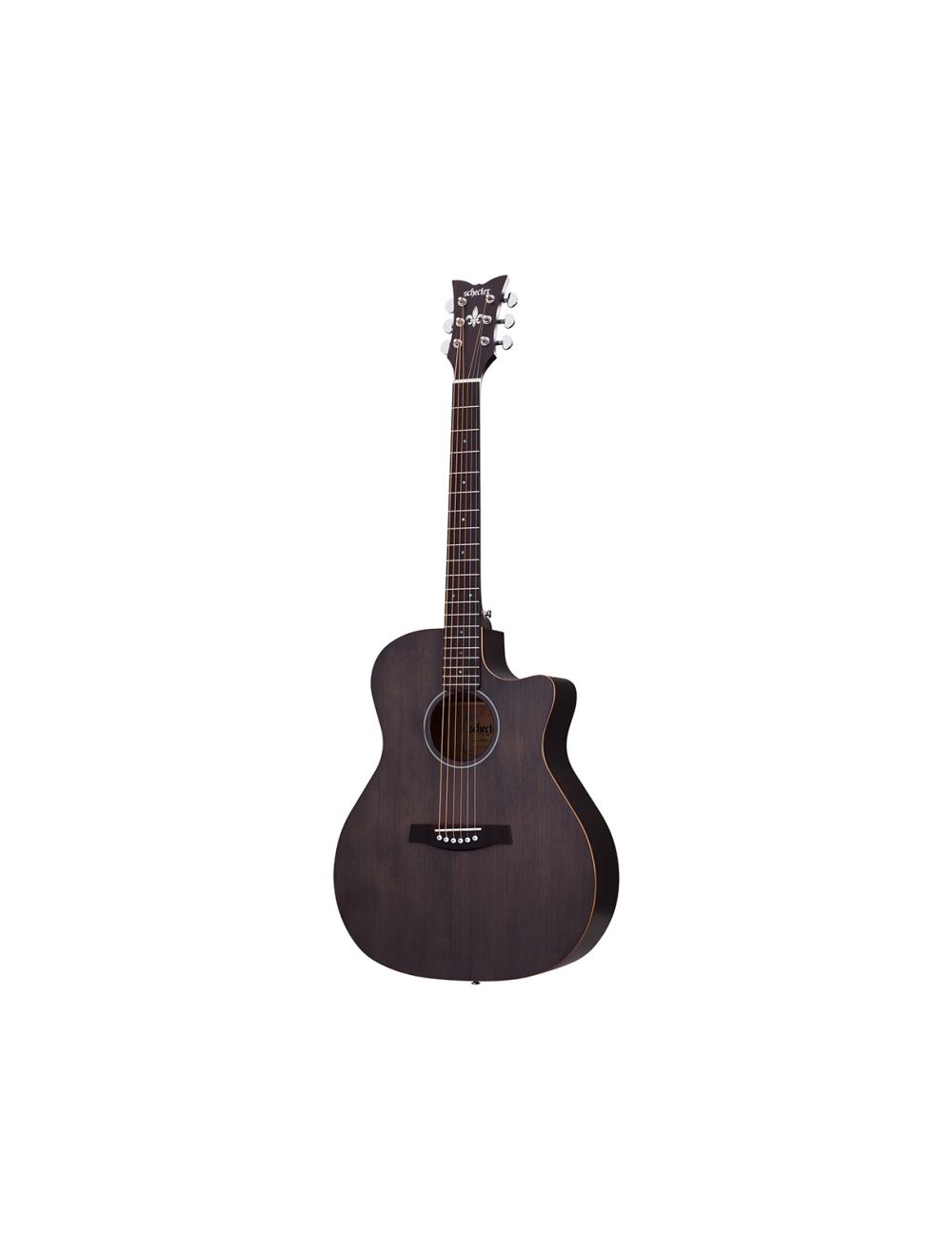 Schecter Deluxe Acoustic - Satin See Thru Black