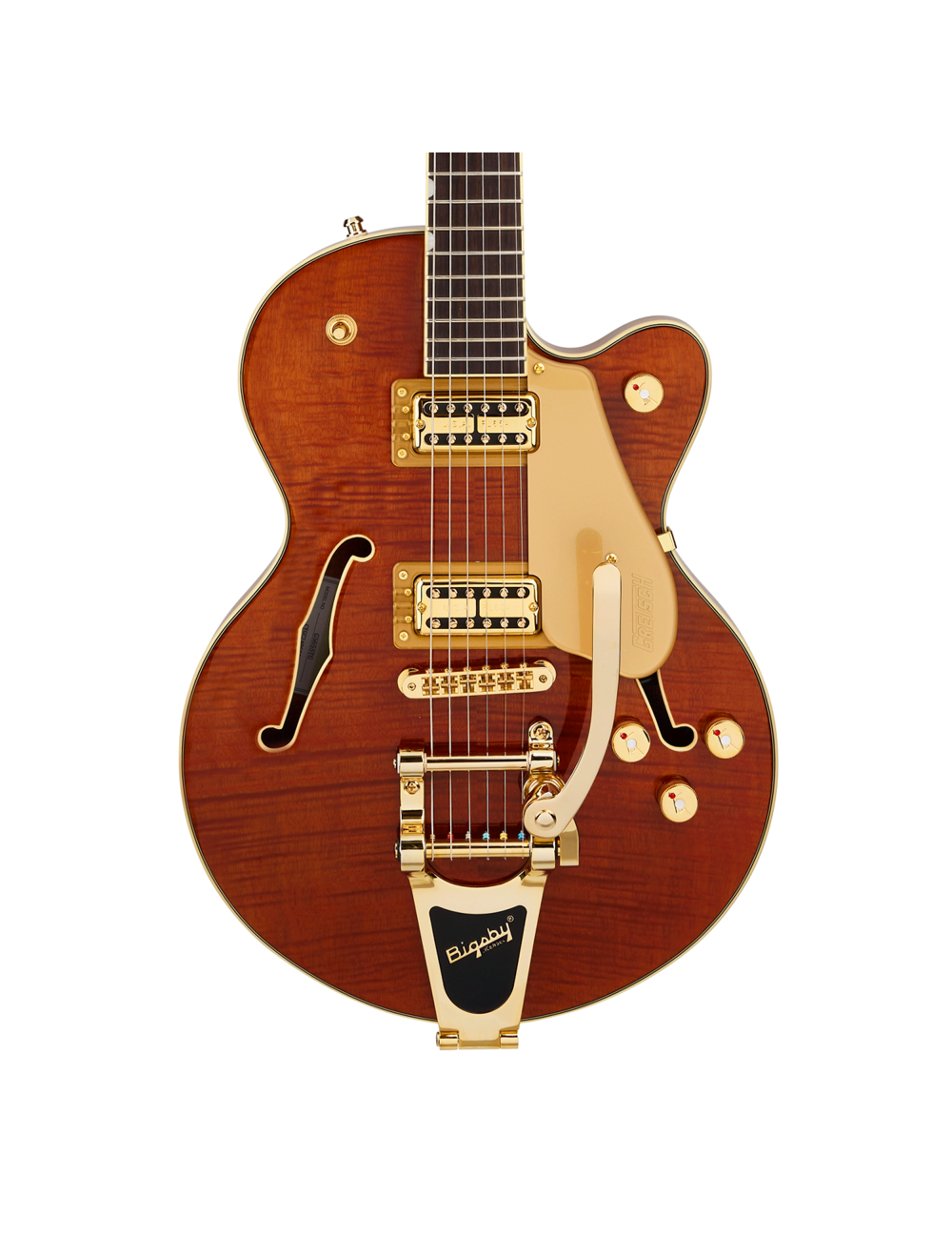 Gretsch Electromatic LTD Flame Okoume Broadkaster Jr. - Roundup Orange