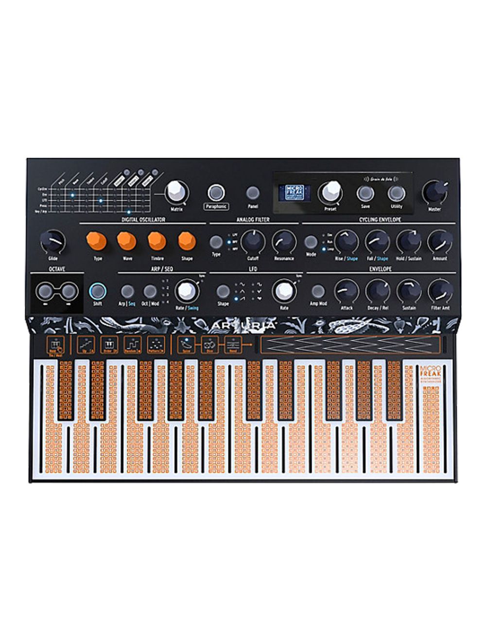 Arturia MicroFreak Hybrid Synthesizer + Gig Bag + Studio Headphones