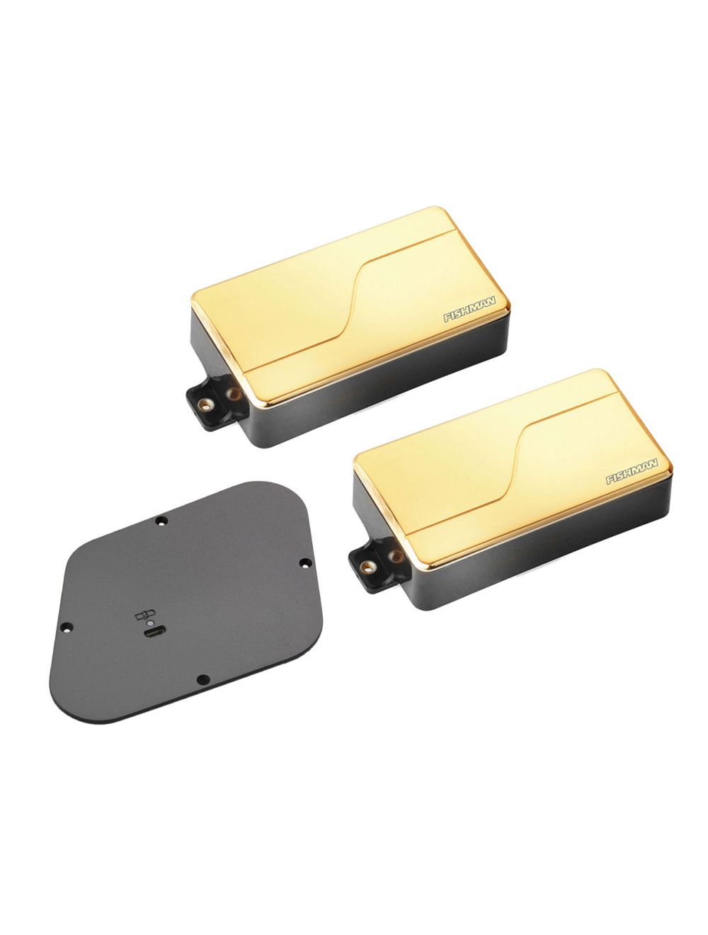 Fishman Fluence Modern Humbucker Set of 2 - Gold + Les Paul Battery Pack