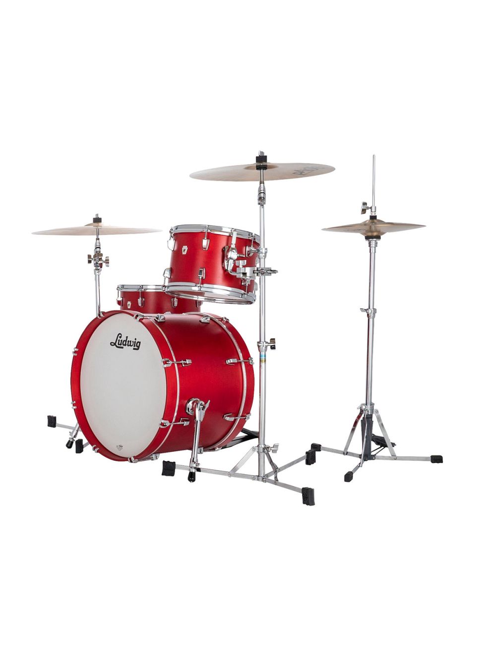 Ludwig Neusonic Downbeat 3-pc Shell Pack w/ 20" Kick - Diablo Red Stain