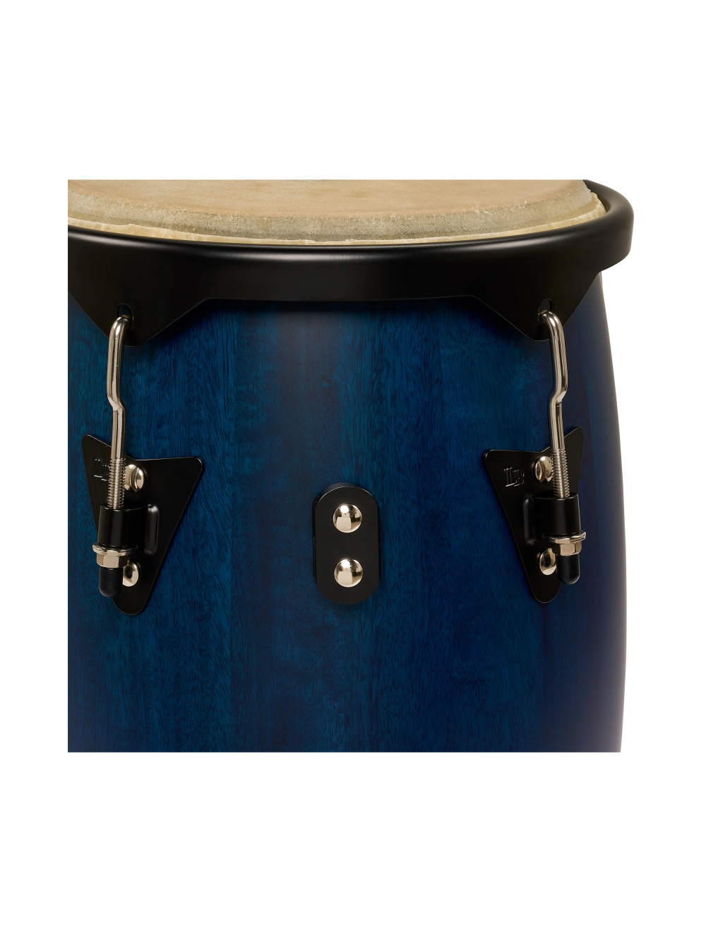 Latin Percussion 10"/11" City II Conga Set w/ Double Stand - Mango Blue Black