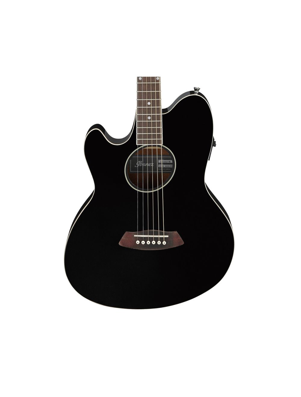Ibanez TCY10LEBK Talman Left Handed A/E Guitar - Black High Gloss