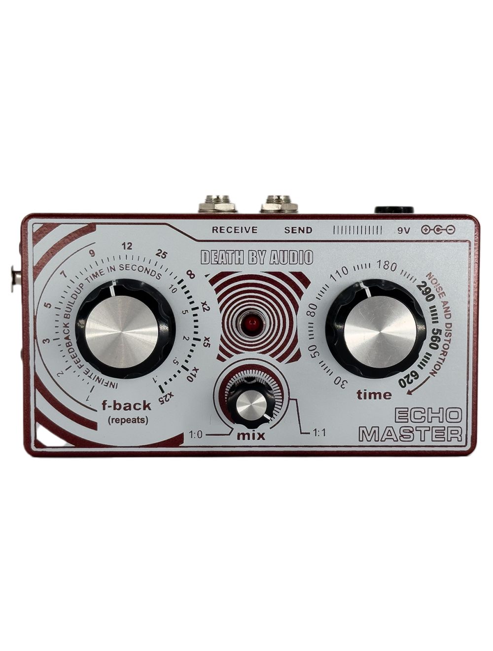 Death By Audio Echo Master Vocal Delay/Preamp - Ltd Ed Burgundy Flare - Open Box