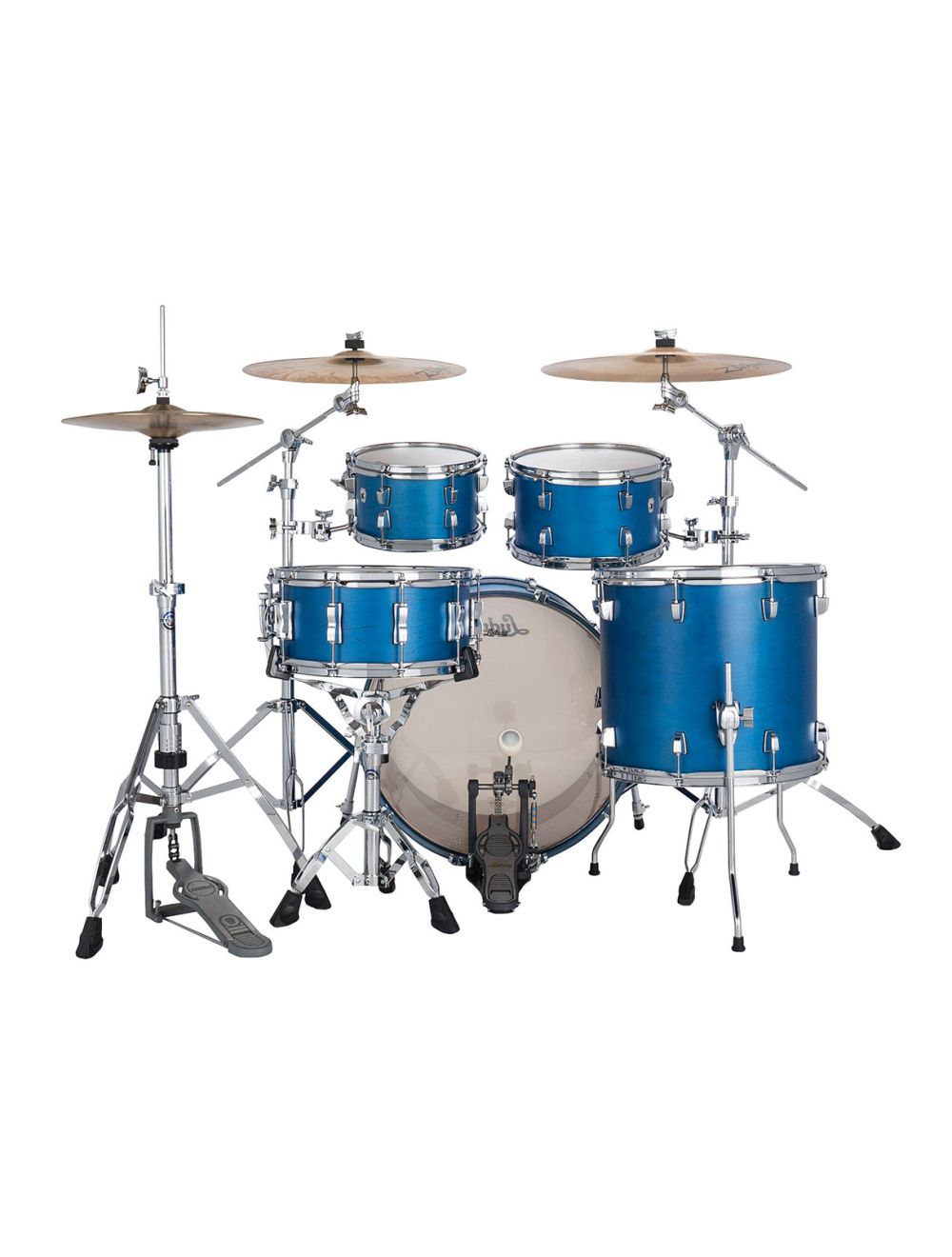 Ludwig Neusonic Rapid Mod 4-pc Shell Pack w/ 22" Kick - Royal Blue Stain