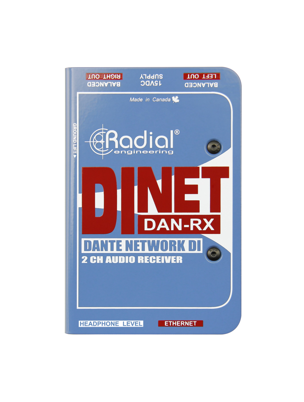 Radial DiNet DAN-RX 2-Channel Dante Network Receiver