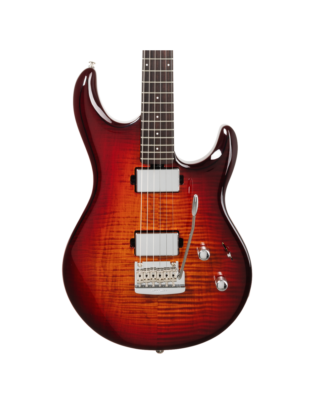 Ernie Ball Music Man Luke 4 Maple Top HH HT Electric Guitar - Afterburn