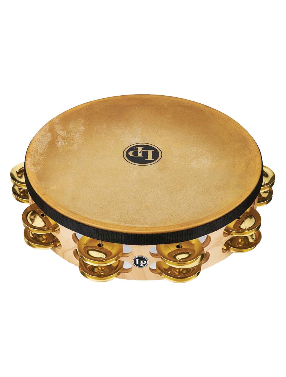 Latin Percussion Pro 10" Double Row Headed Tambourine - Brass