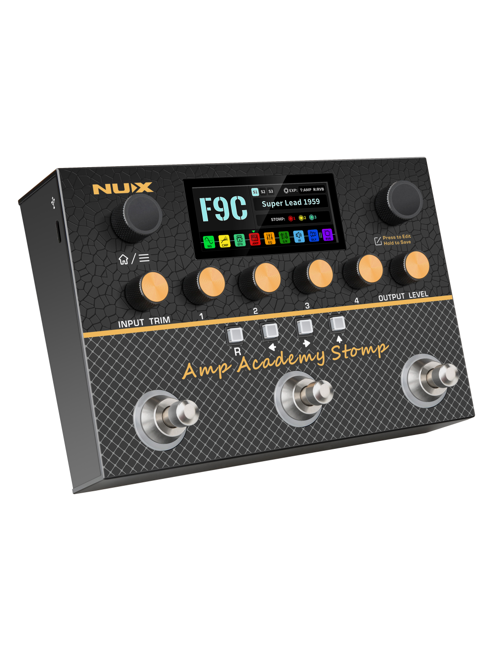 NUX NMA-3AAP Amp Academy Stomp Amp Modeler Pedal