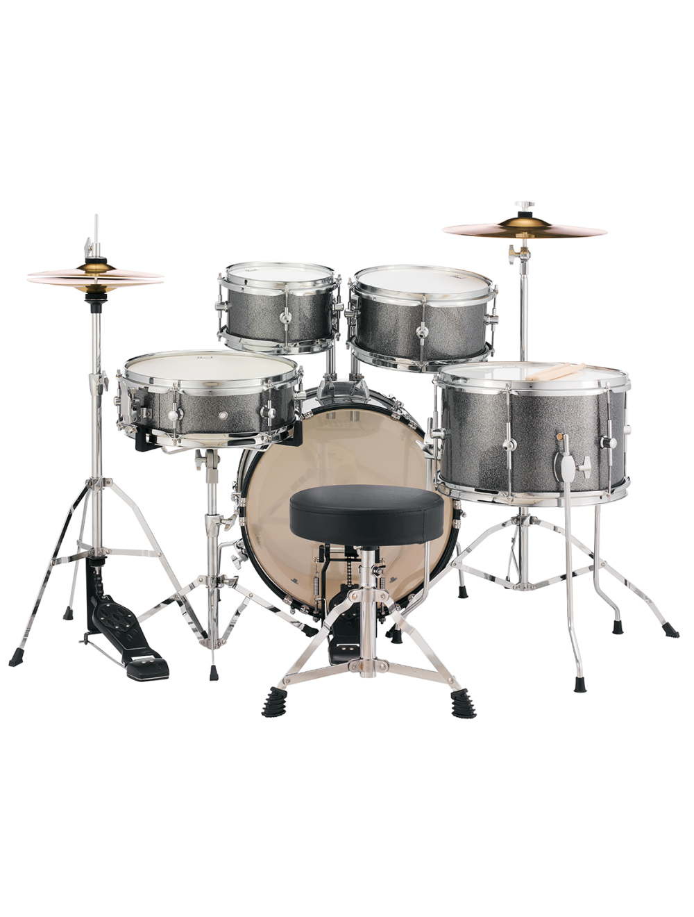 Pearl Roadshow Jr. 5-Pc. Complete Drum Set w/Cymbals - Grindstone Sparkle - Open Box